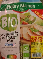 Les émincés de poulet roti -25% de sel