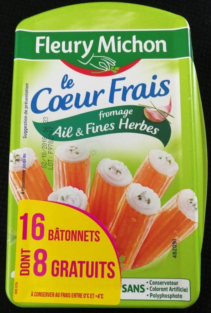 Le cœur frais. Fromage ail & fines herbes