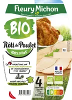 Le Rôti de poulet, Bio - 4 tranches