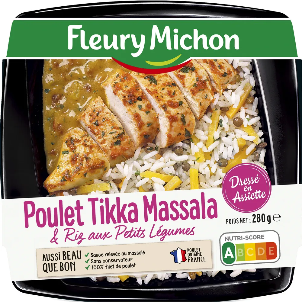 Poulet Tikka Massala & Riz aux petits légumes