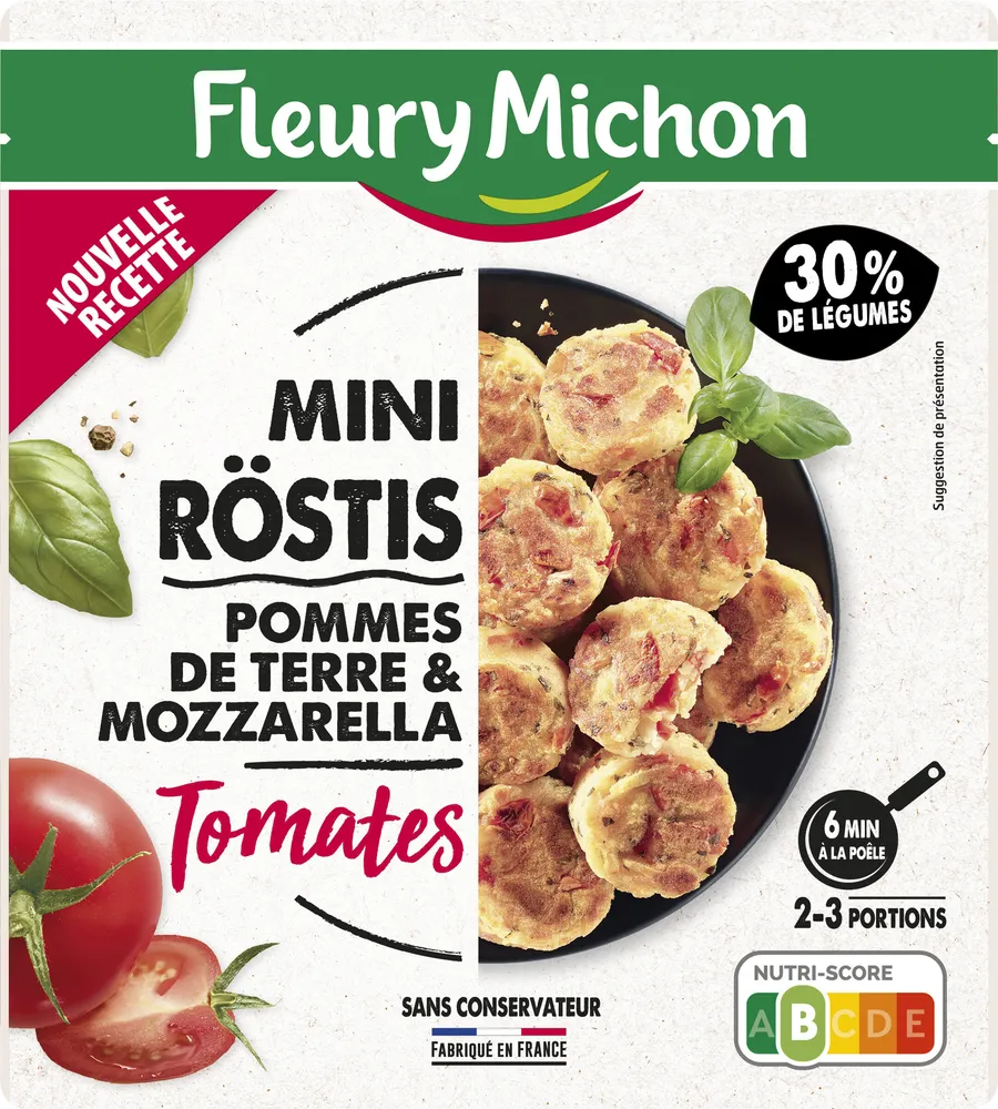 Mini-Röstis pommes de terre & mozzarella tomates