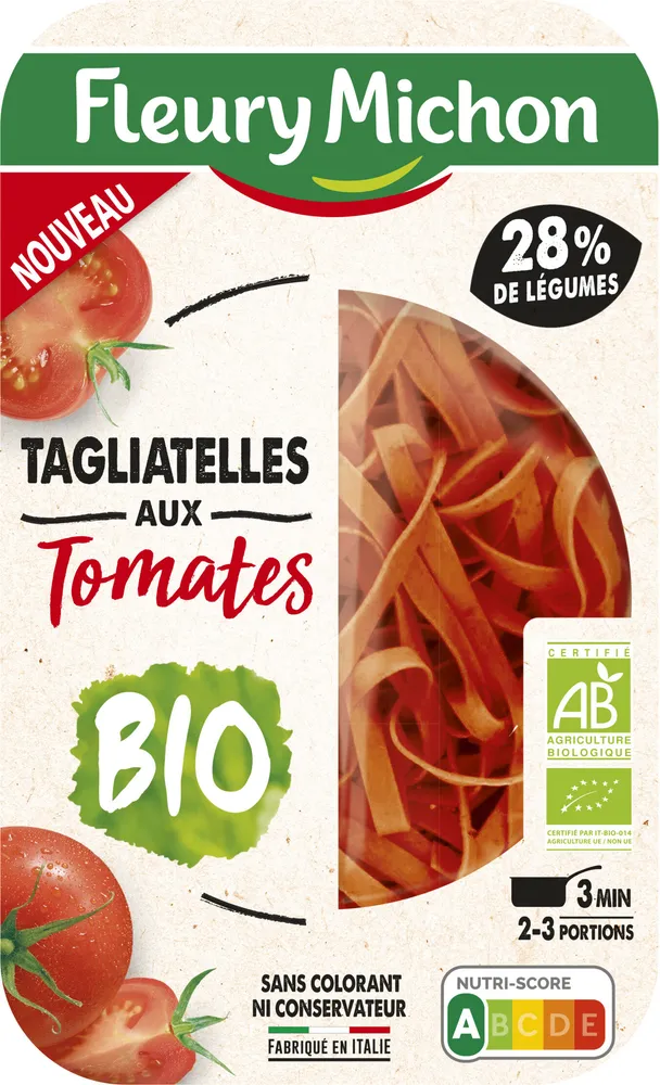 Tagliatelles aux tomates BIO