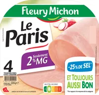 Le Paris seulement 2% MG - 25% de sel* - 4 tranches fines