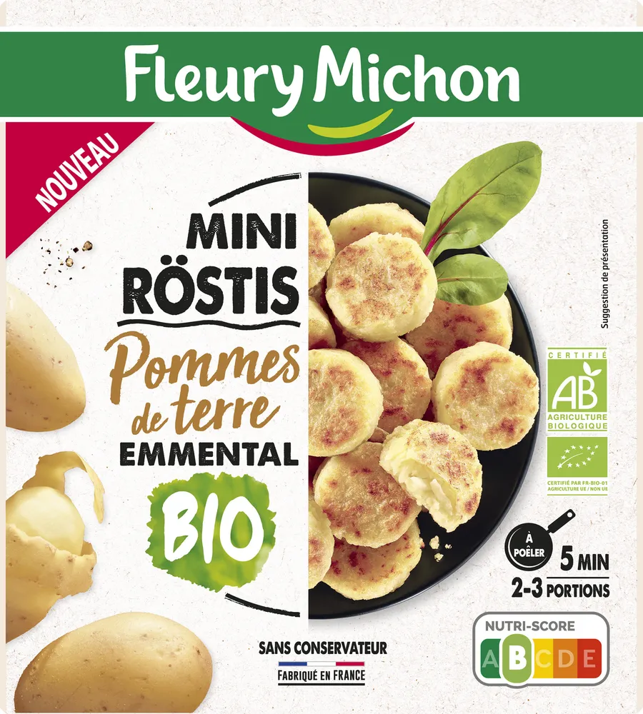Mini-röstis pommes de terre emmental BIO