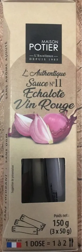 Sauce echalote vin rouge 3 doses