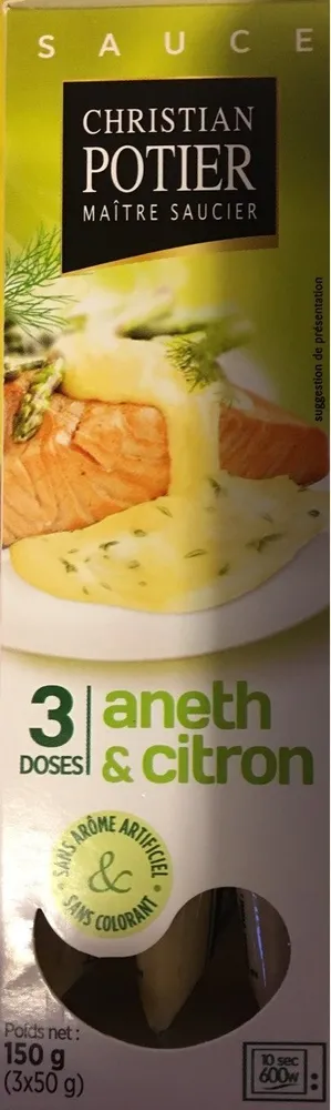 Sauce aneth et citron