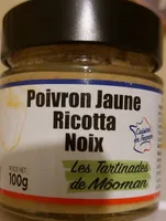 Tartinade Poivron jaune Ricotta Noix