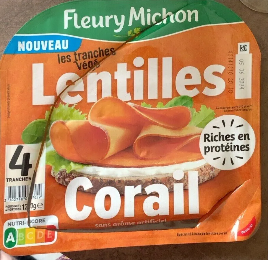 Les tranches vege lentilles