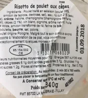 Risotto de poulet aux cepes