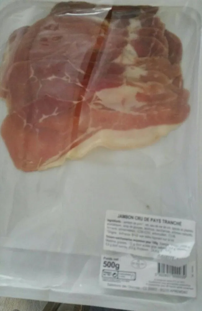Jambon cru de pays tranché