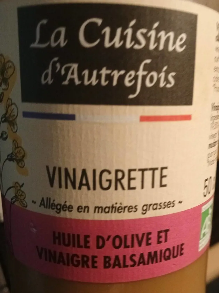 Vinaigrette huile d'olive et vinaigre balsamique