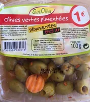 Olives vertes pimentées denoyautées