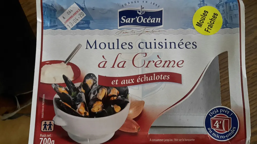 Sar Ocean moules à la crème et échalotes