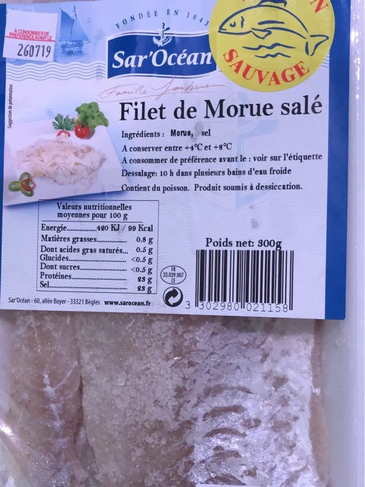 Filet morie salée