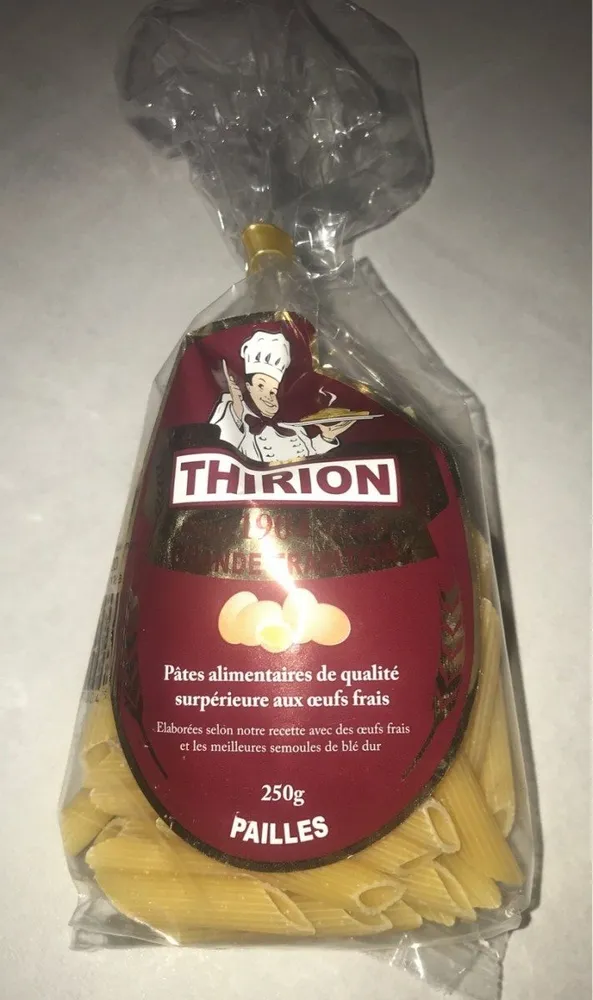 Pâtes alimentaires de qualité supérieure aux œufs frais