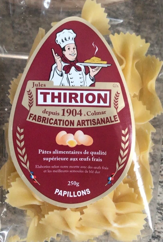 Pates alimentaires papillons