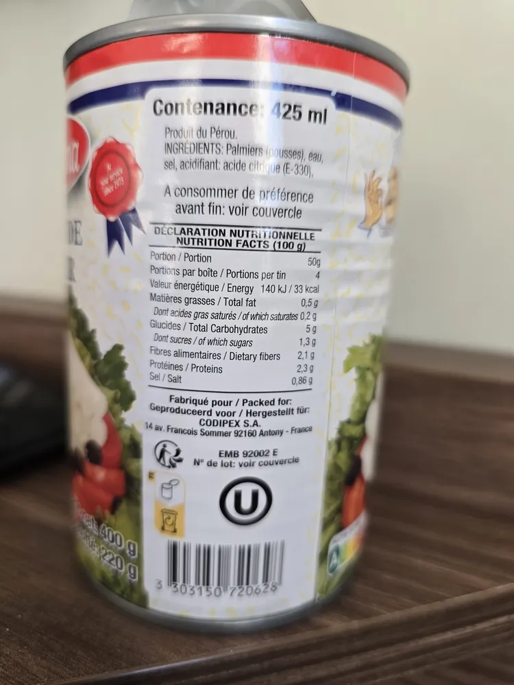 Coeur De Palmier 400G