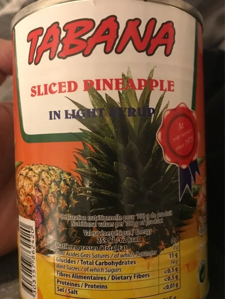 Ananas Tranche Entiere Tabana