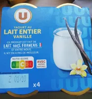 Yaourt au lait entier vanille
