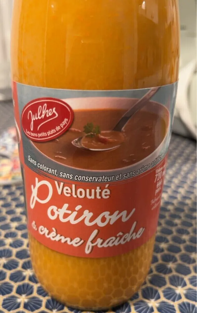 Velouté potiron et crème fraiche
