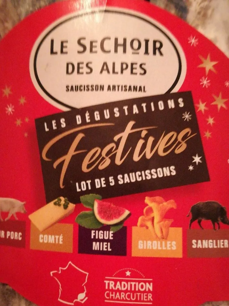 Festives lot de 5 saucissons
