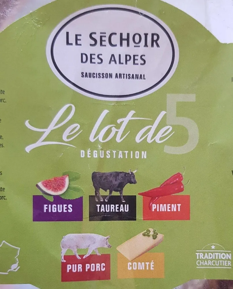 Lot de 5 saucissons "le séchoir des Alpes"