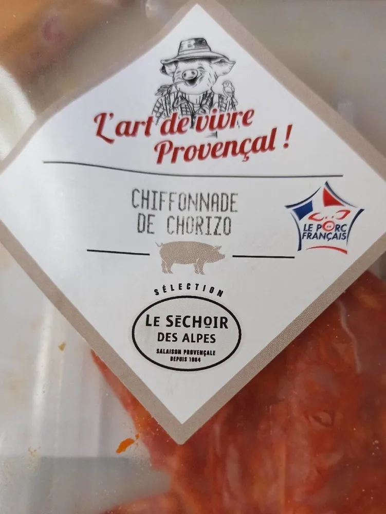 Chiffonnade de chorizo