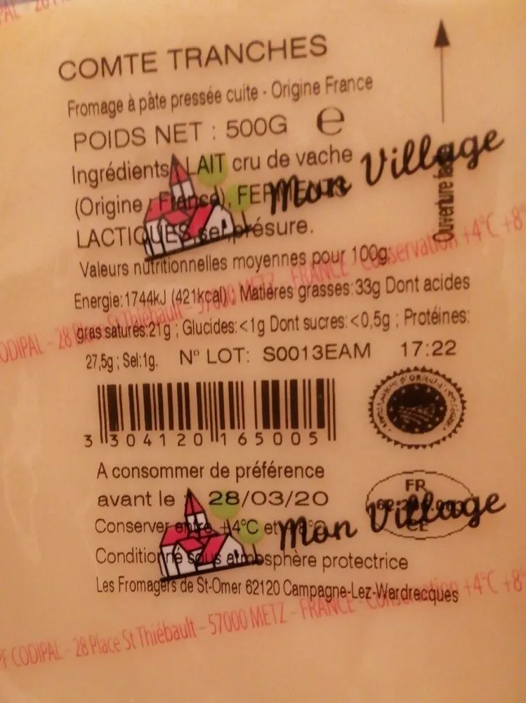 Comte tranches