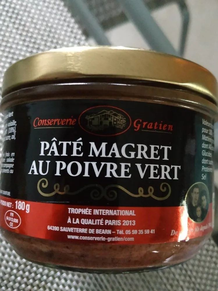 Paté magret au poivre vert