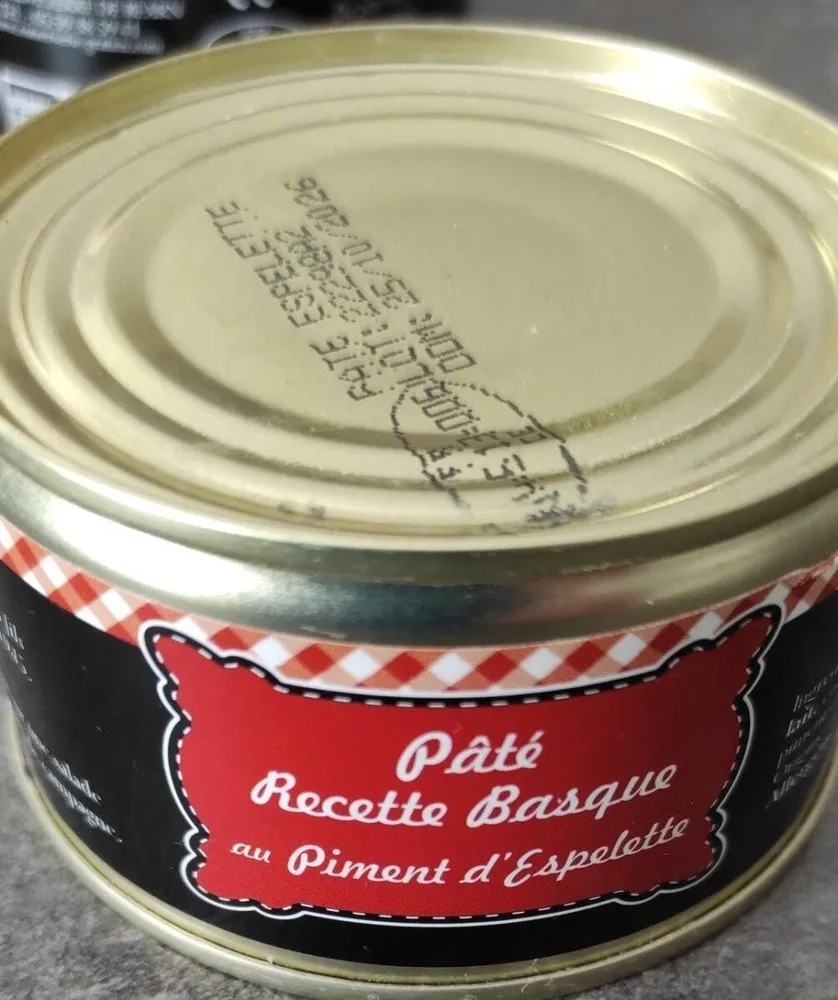 Pâté recette basque au piment d'Espelette