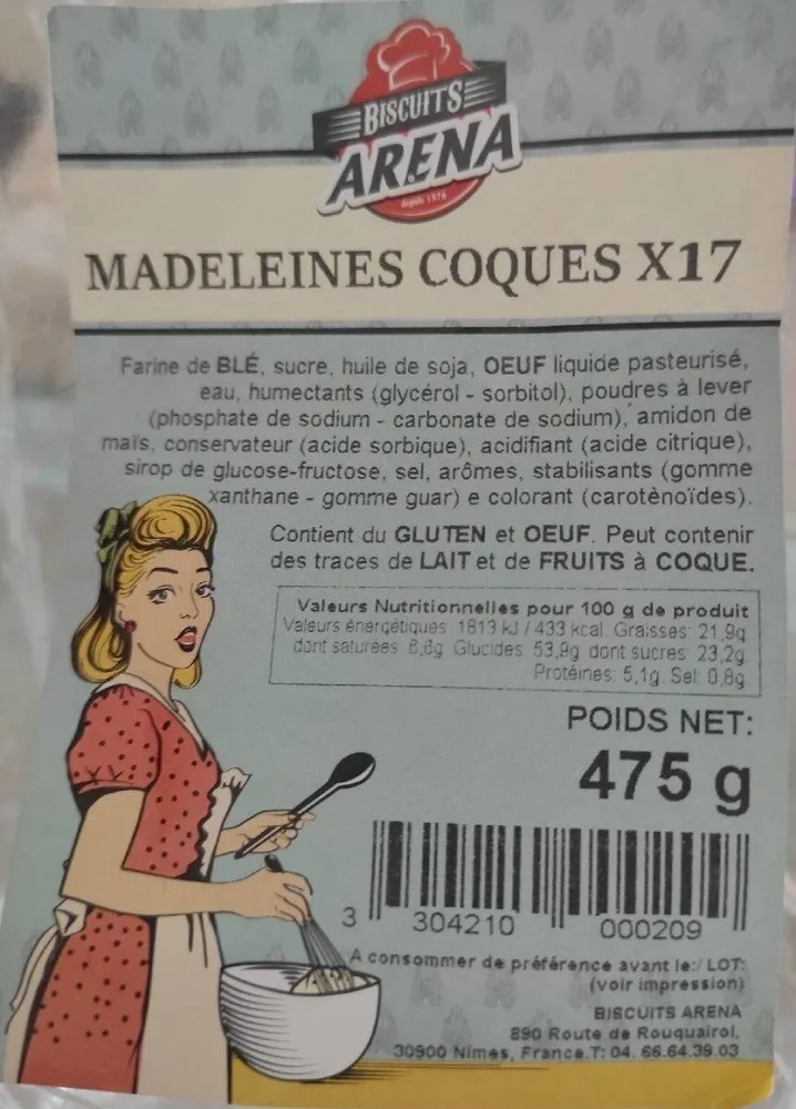 Madeleines coques