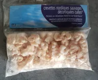Crevettes nordiques sauvages décortiqués cuites