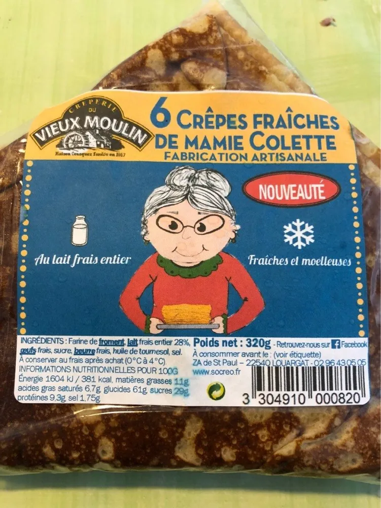 6 crêpes fraiches de Mamie Colette