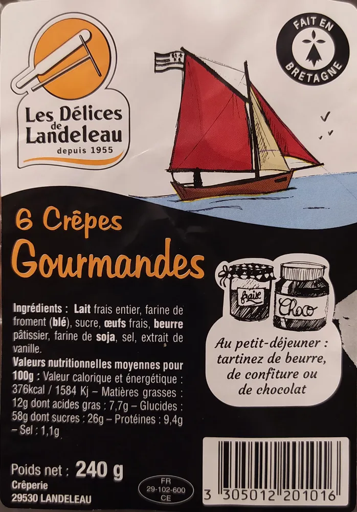 6 Crêpes Gourmandes