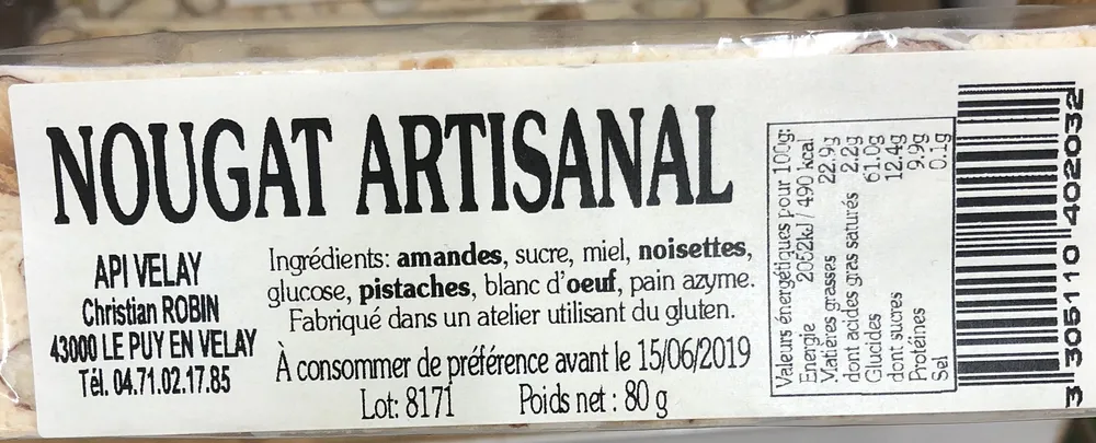 Nougat artisanal