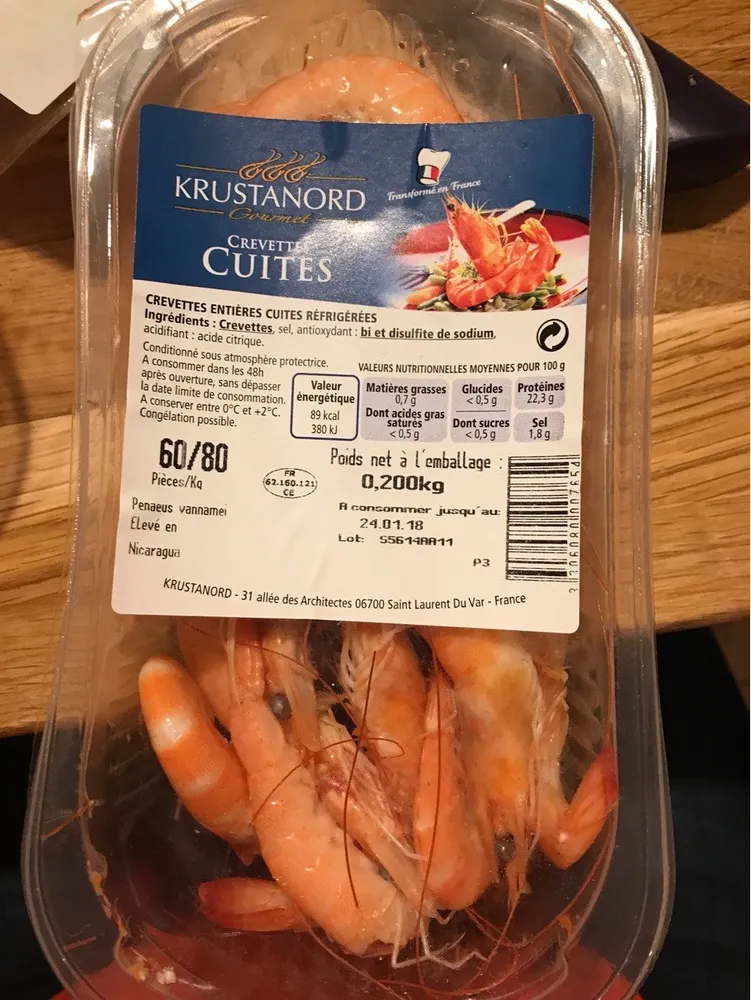 Crevettes cuites