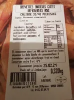 Crevettes entière cuites