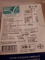Crevettes entières cuites réfrigérées
