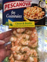 Crevettes marinées au citron & basilic