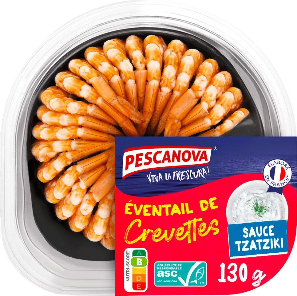 Eventail de Crevettes Sauce Tzatziki