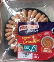 Eventail de crevettes avec sauce cocktail