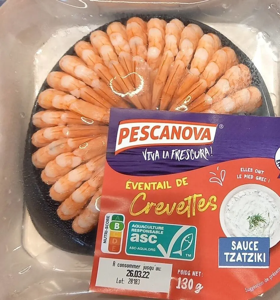 Éventail de crevettes