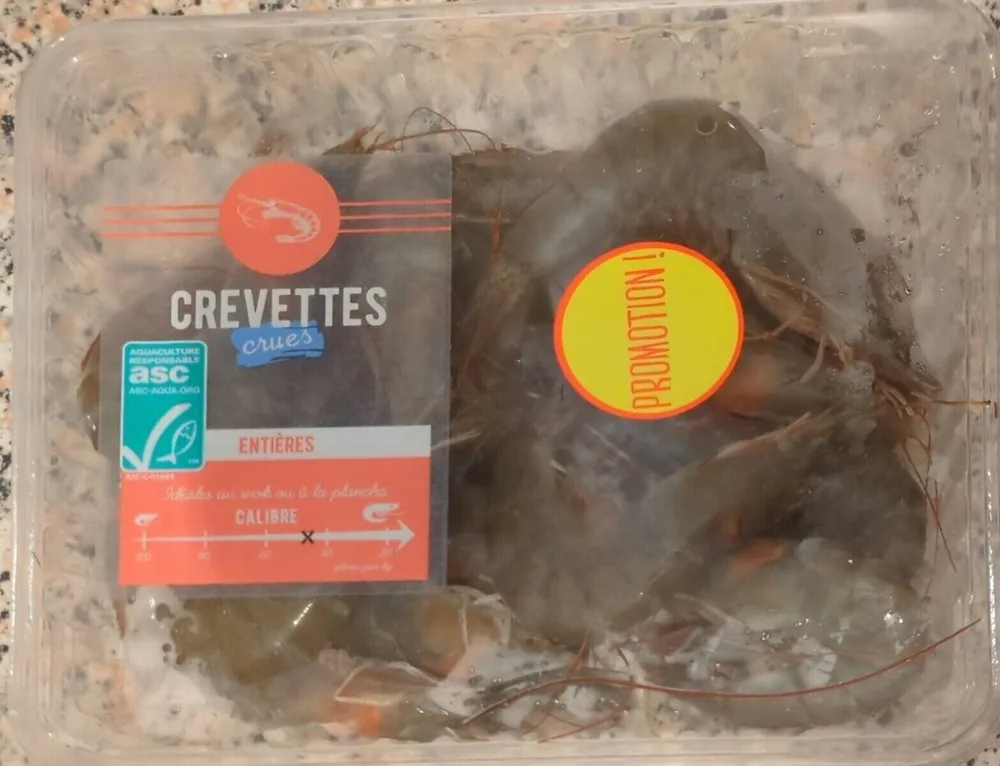 Crevettes crues