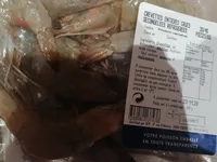 Crevettes entières crues décongelées refrigerees