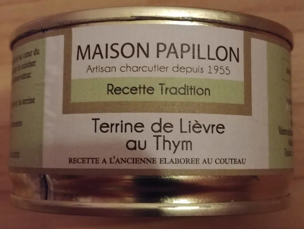 Terrine De Lièvre Au Thym Maison Papillon