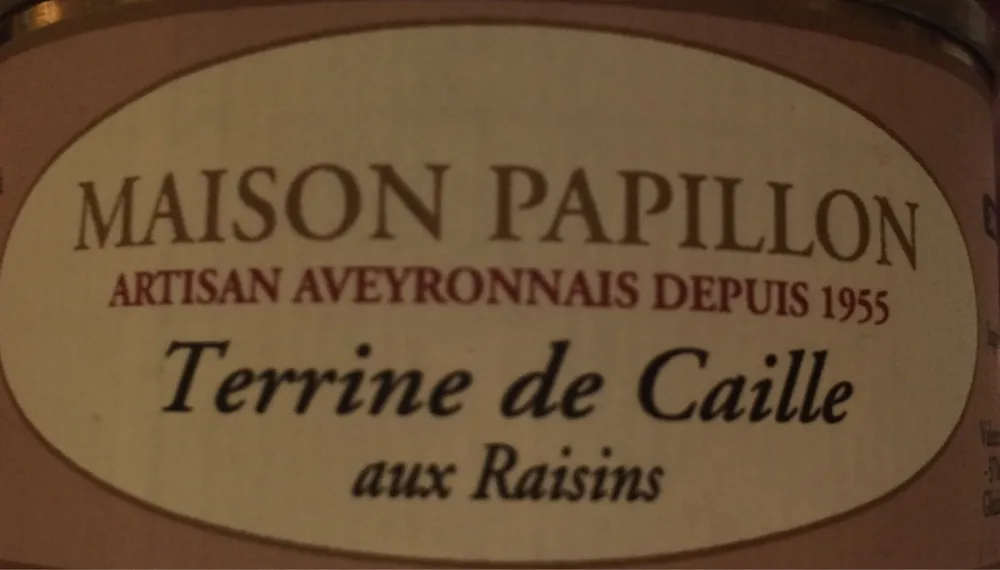 Terrine de Caille aux raisins