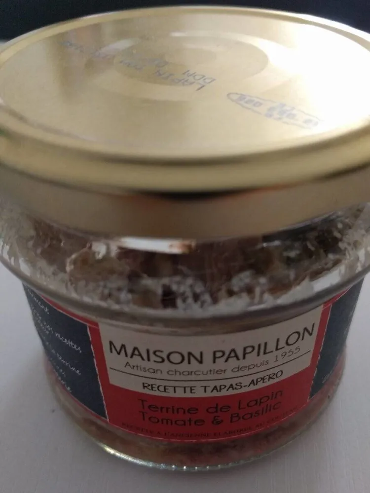 Terrine de lapin tomate et basilic