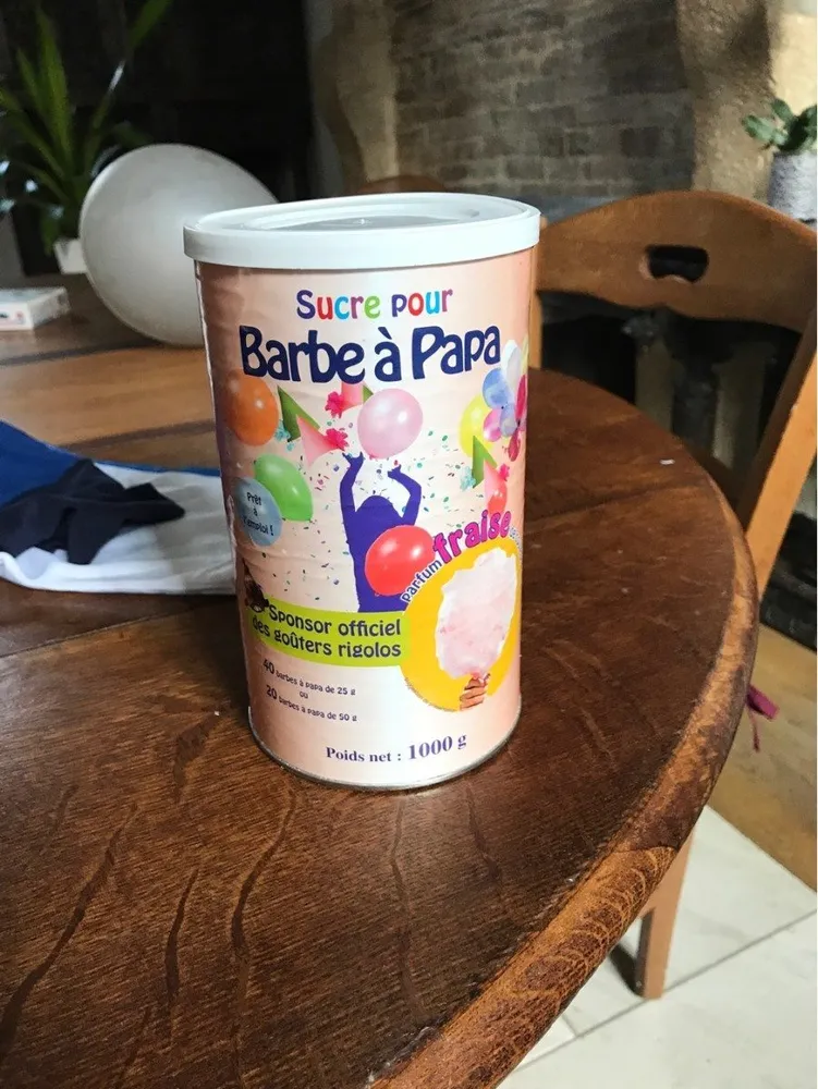 Sucre Barbe à Papa Fraise, 1 Kilo