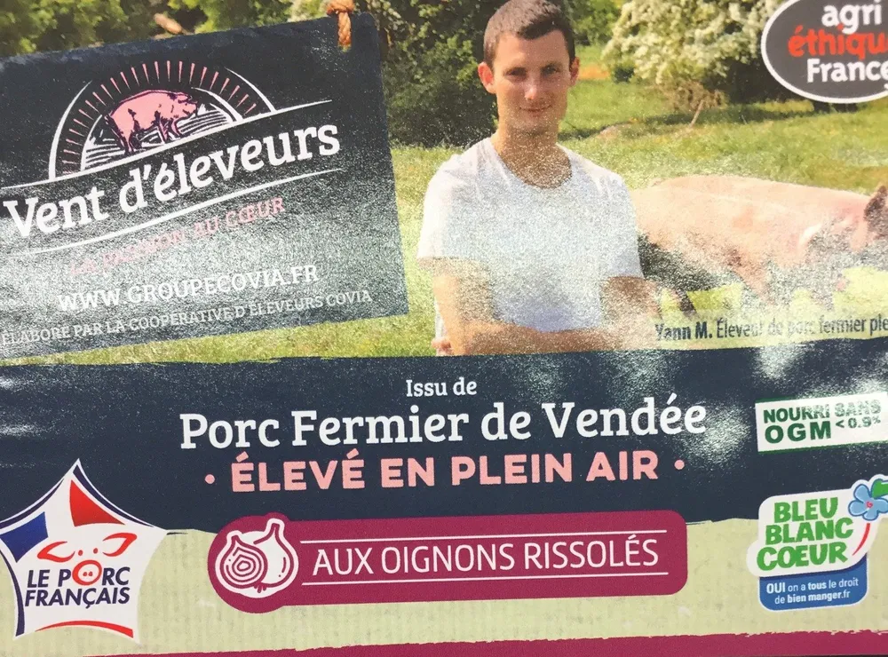 Saucisse porc fermier aux oignons rissoles