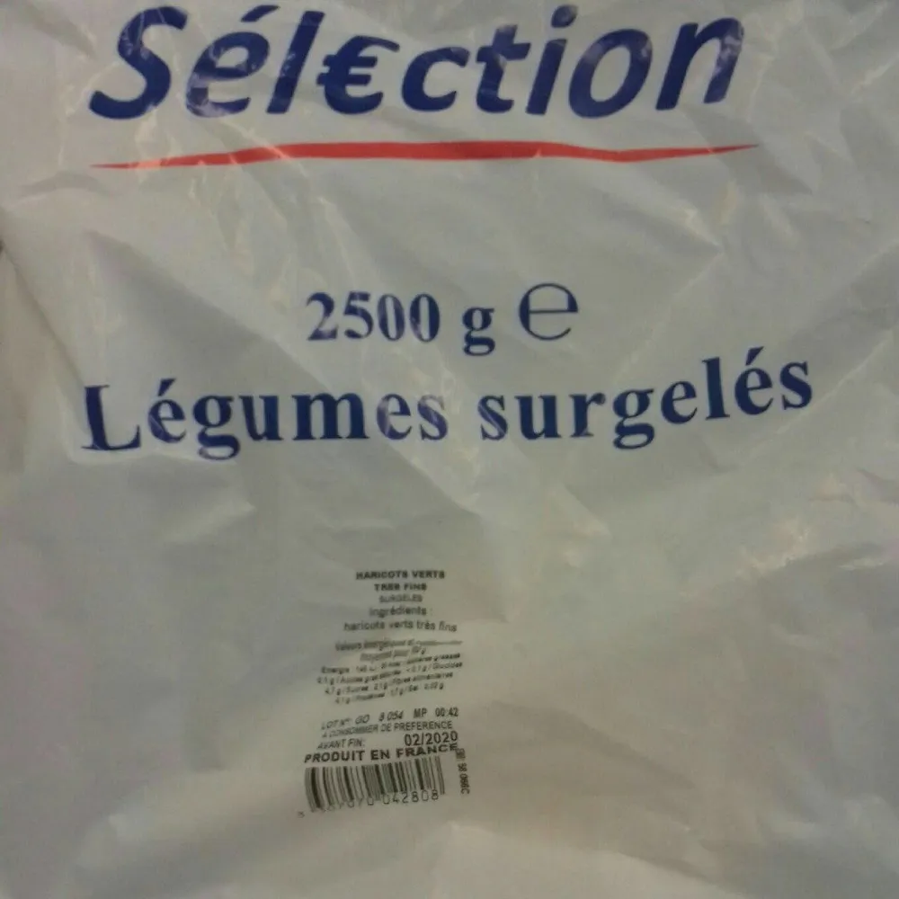 Haricots verts surgelés